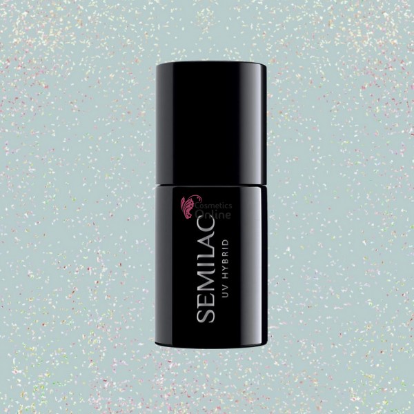 Oja UV Semilac 323 verde cu sidef Icy Mint Shimmer 7 ml